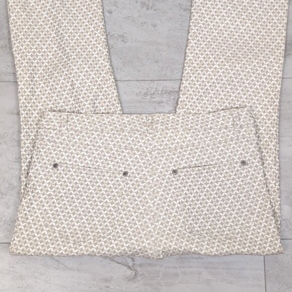 3/$20 LouLou Diamond Straight Leg Pants Stretch Patterned Textured Neutral - Picture 6 of 8